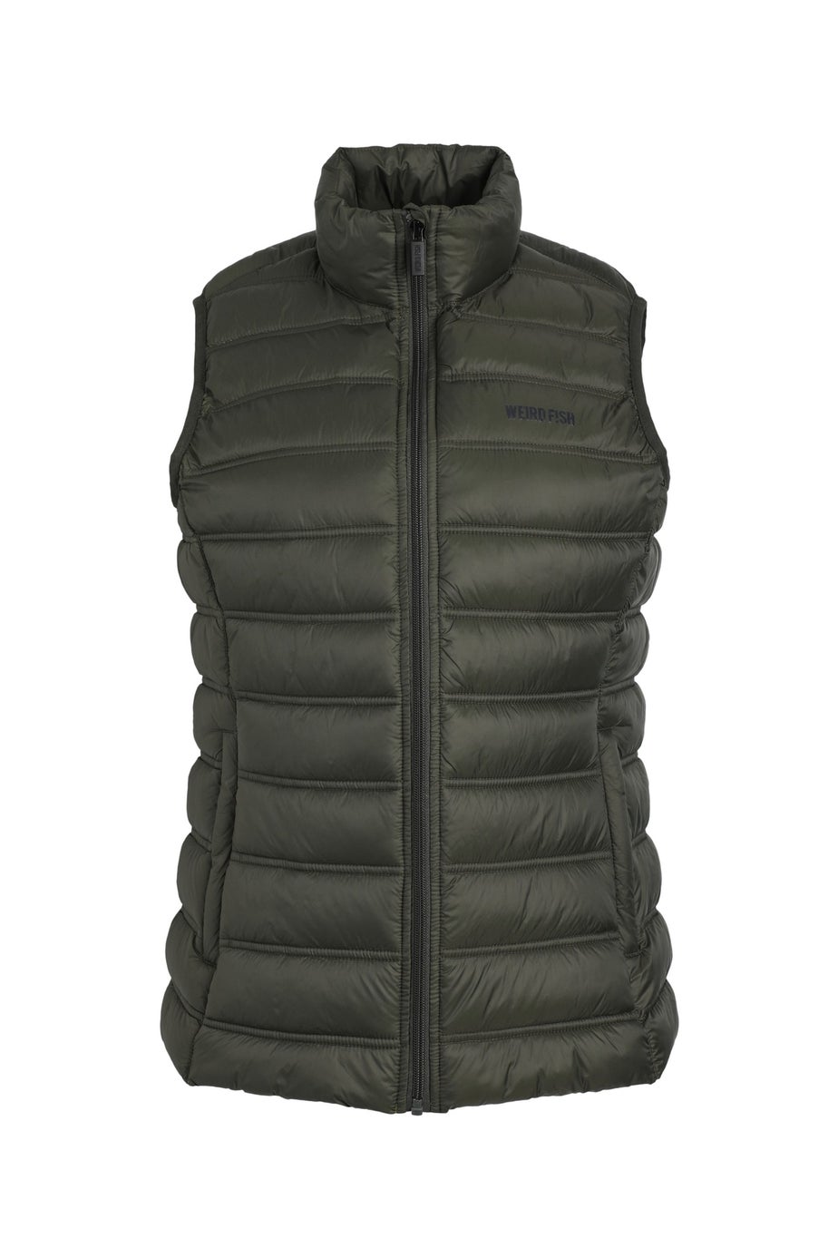 Weird Fish Deep Lichen Green Atissa Lightweight Padded Gilet