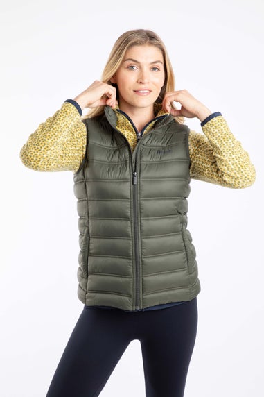 Weird Fish Deep Lichen Green Atissa Lightweight Padded Gilet