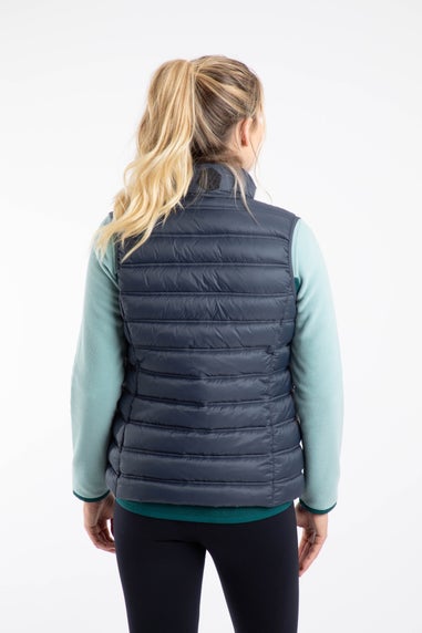 Weird Fish Navy Blue Atissa Lightweight Padded Gilet