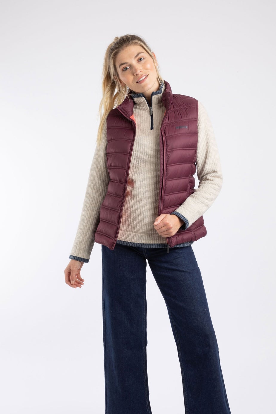 Weird Fish Aubergine Atissa Lightweight Padded Gilet