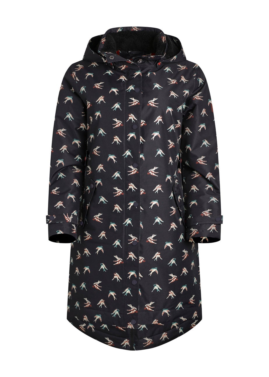Weird Fish Nightshade Sena Printed Waterproof Coat