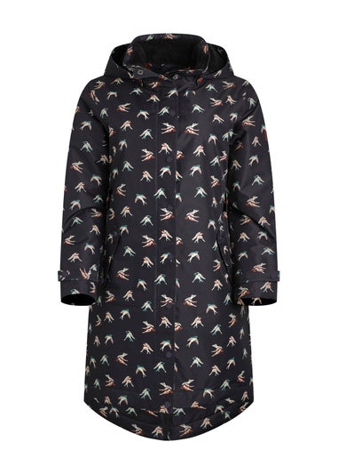 Weird Fish Nightshade Sena Printed Waterproof Coat