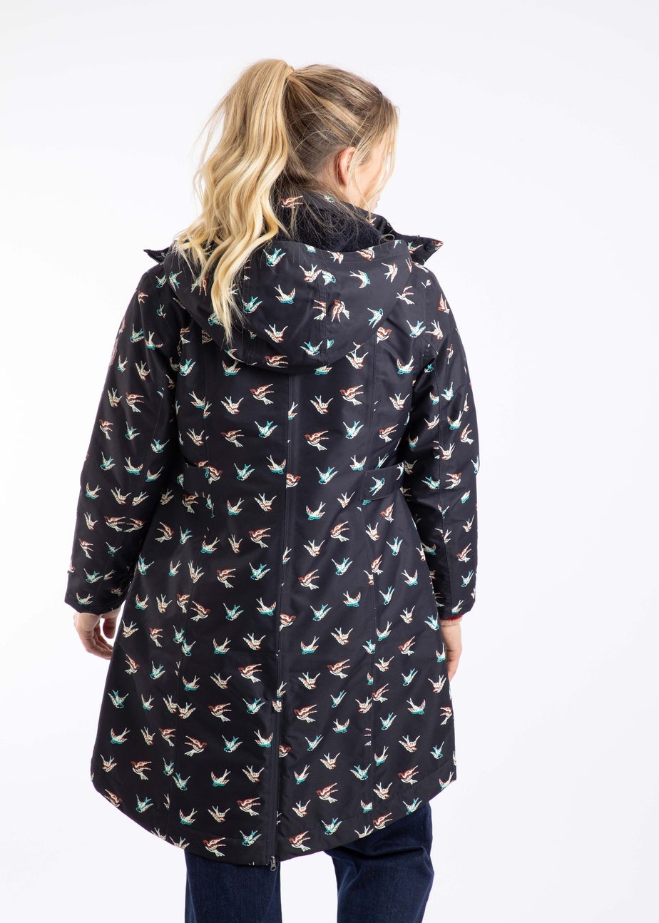 Weird Fish Nightshade Sena Printed Waterproof Coat