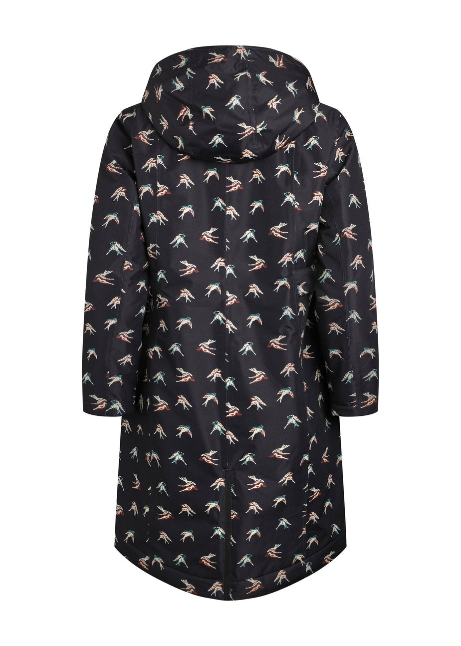 Weird Fish Nightshade Sena Printed Waterproof Coat