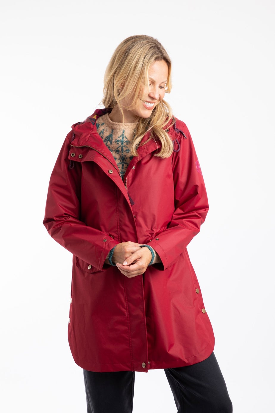 Weird Fish Garnet Anika Plain Showerproof Jacket