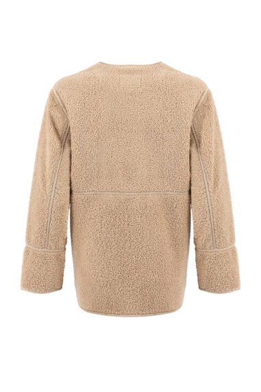 Weird Fish Putty Gleason Faux Shearling Jacket