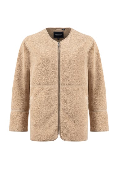 Weird Fish Putty Gleason Faux Shearling Jacket