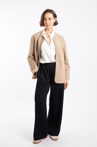 Weird Fish Putty Gleason Faux Shearling Jacket