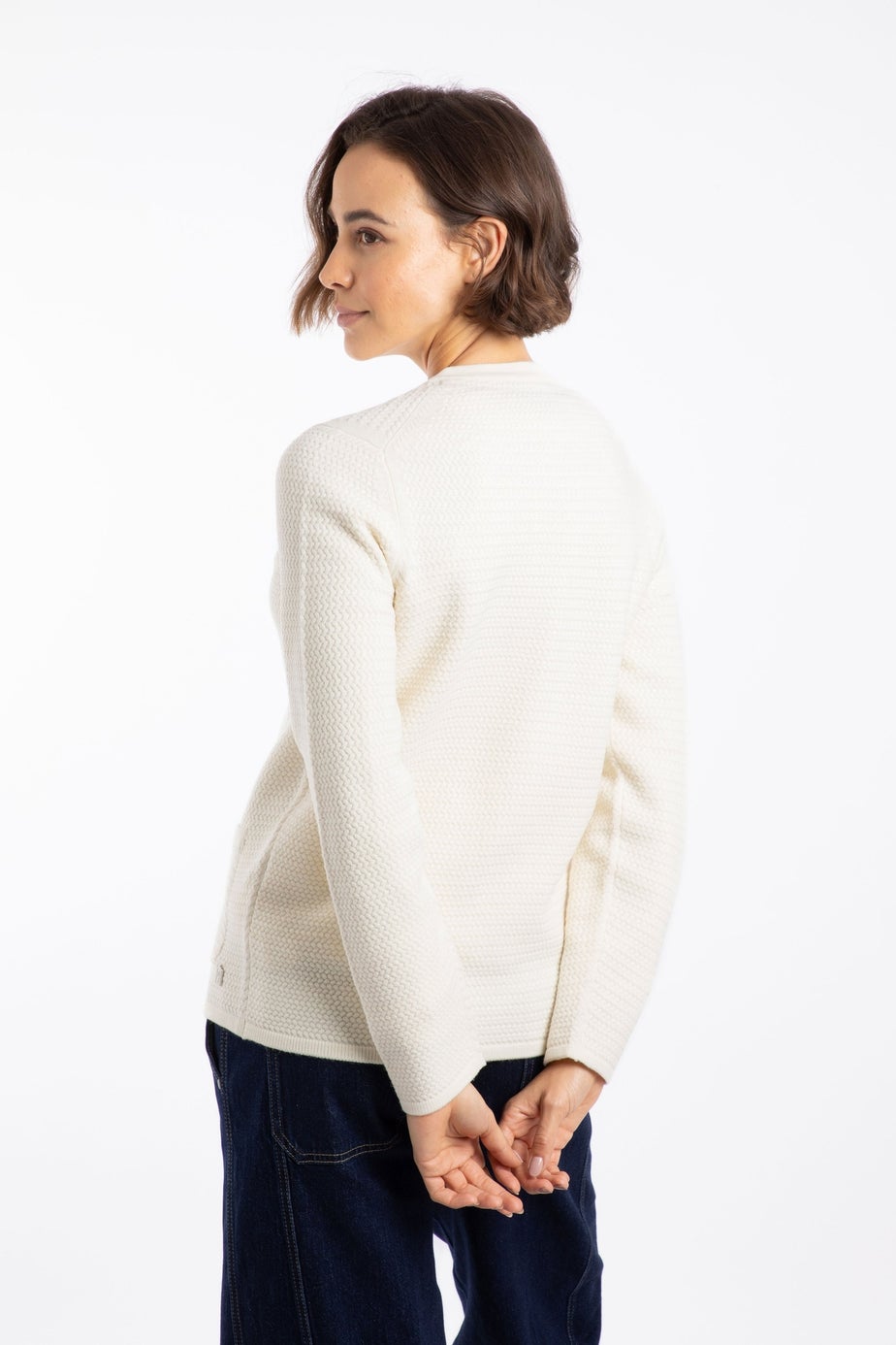 Weird Fish Chalk Hayley Knitted Blazer Cardigan