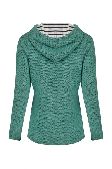 Weird Fish Dark Jade Chicoa Full Zip Macaroni Hoodie