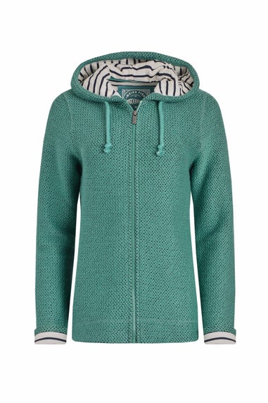 Weird Fish Dark Jade Chicoa Full Zip Macaroni Hoodie