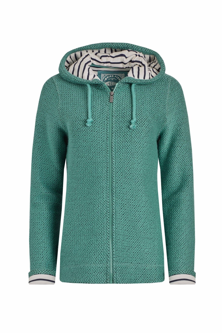 Weird Fish Dark Jade Chicoa Full Zip Macaroni Hoodie