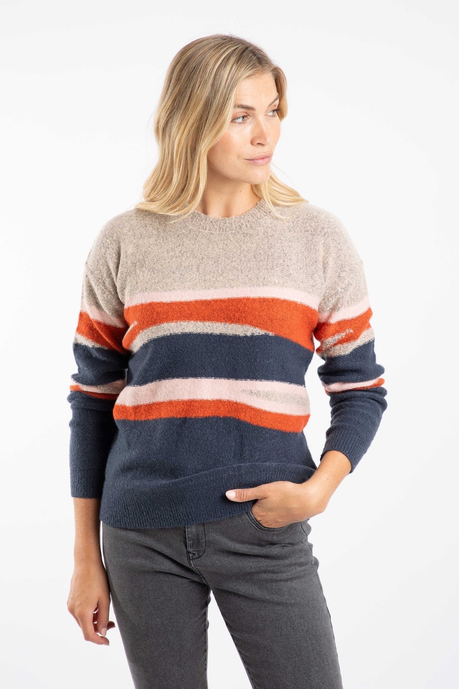 Weird Fish Chalk Chiltern Intarsia Knitted Jumper