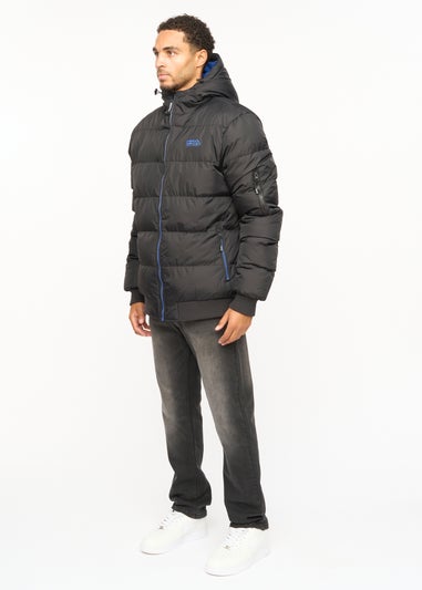Henleys Black Thinker Puffer Bomber