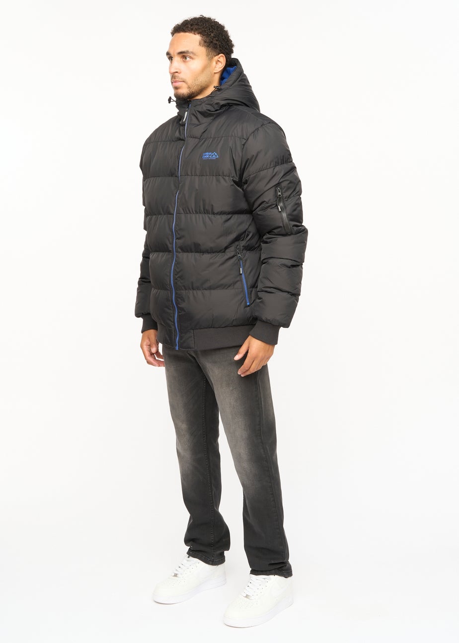 Henleys Black Thinker Puffer Bomber