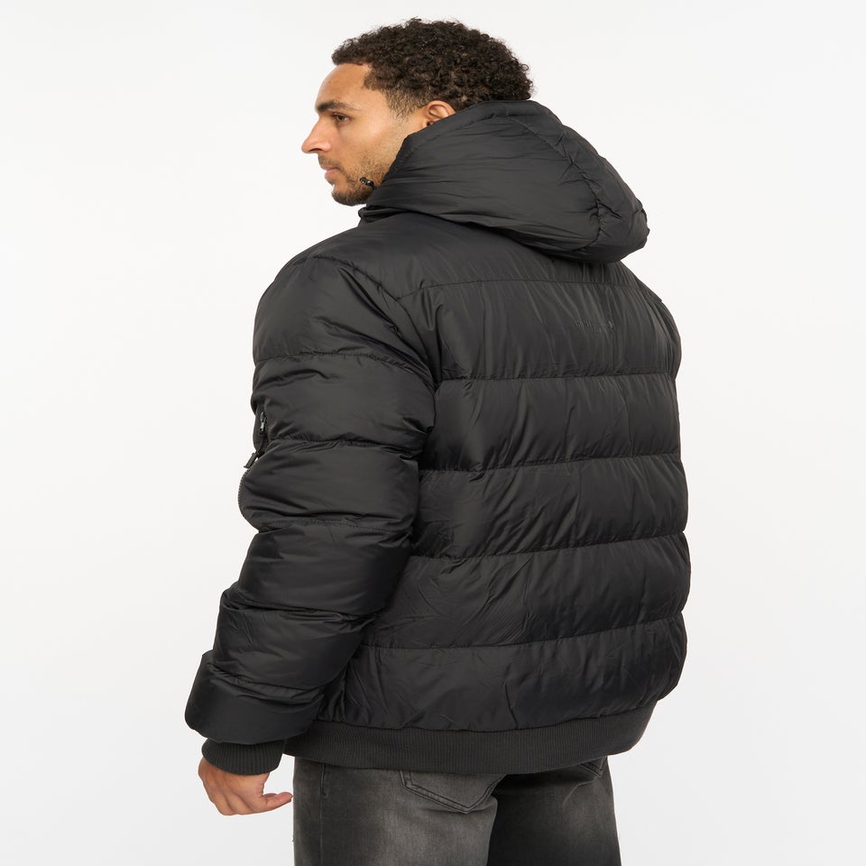 Henleys Black Thinker Puffer Bomber