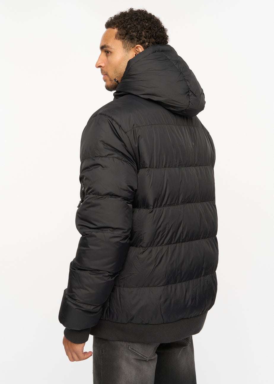 Henleys Black Thinker Puffer Bomber