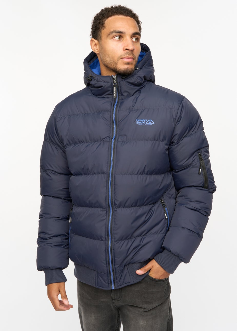 Henleys Navy Thinker Puffer Bomber