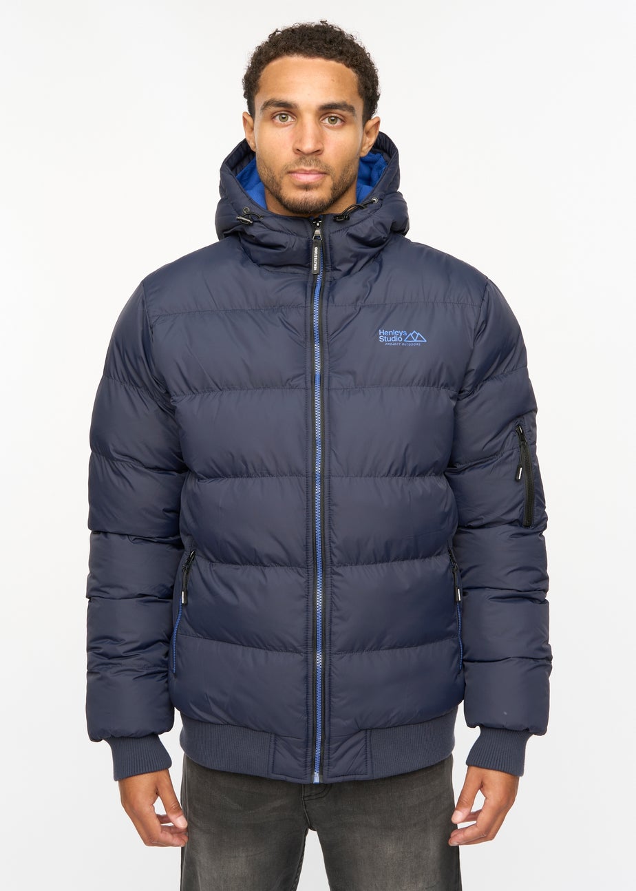 Henleys Navy Thinker Puffer Bomber