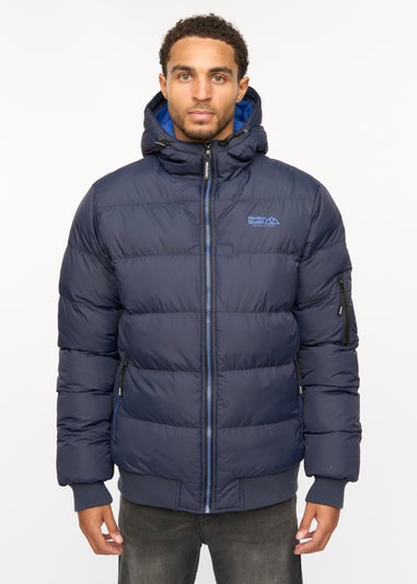 Henleys Navy Thinker Puffer Bomber