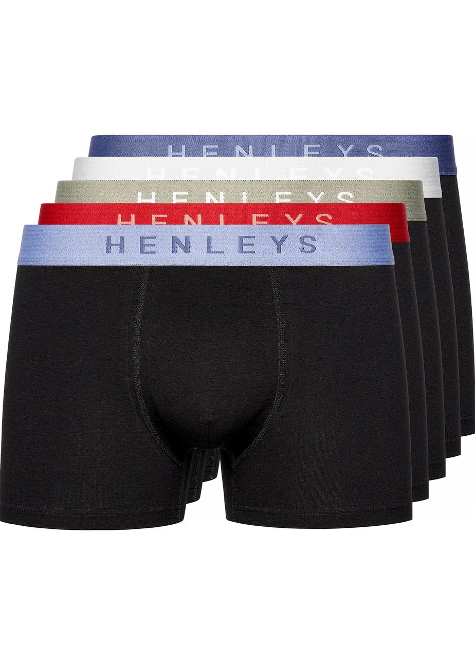 Henleys Assorted Blackiris Boxers 5 pack