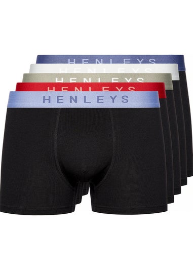 Henleys Assorted Blackiris Boxers 5 pack
