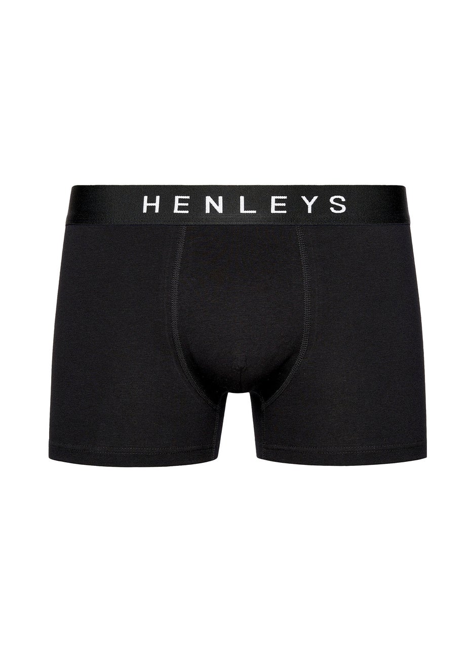 Henleys Black Coalink Boxers 5 pack