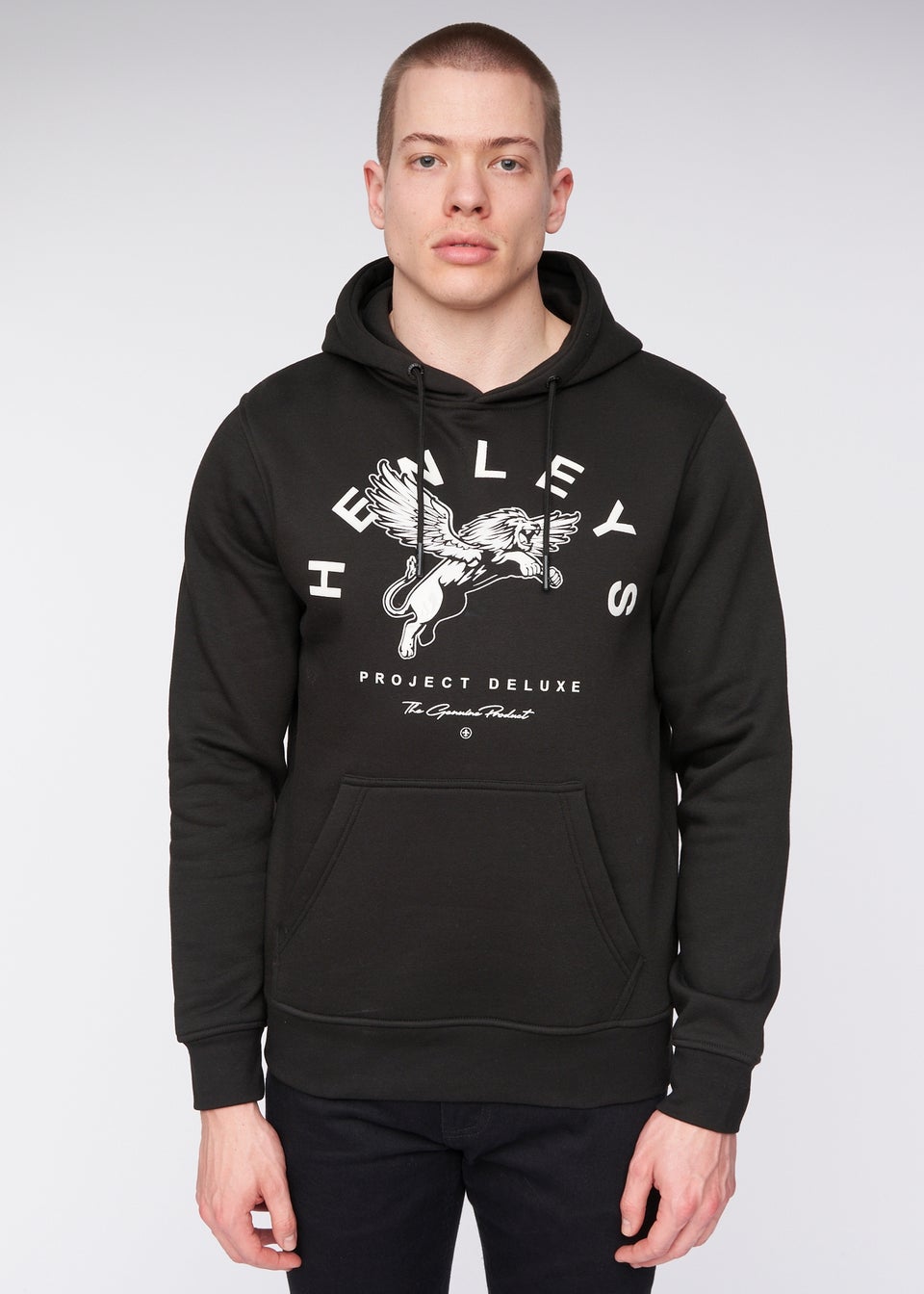 Henleys Black Colhen Hoodie