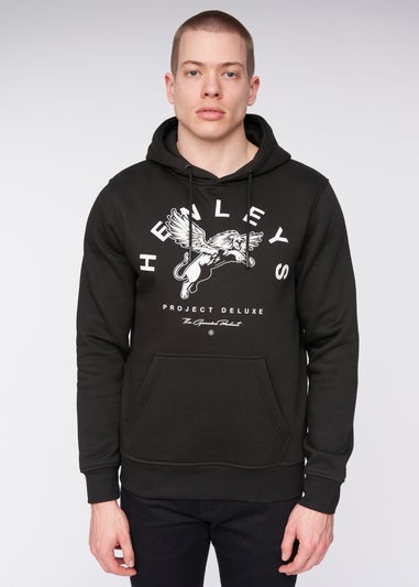 Henleys Black Colhen Hoodie