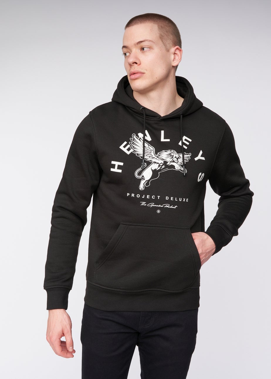 Henleys Black Colhen Hoodie