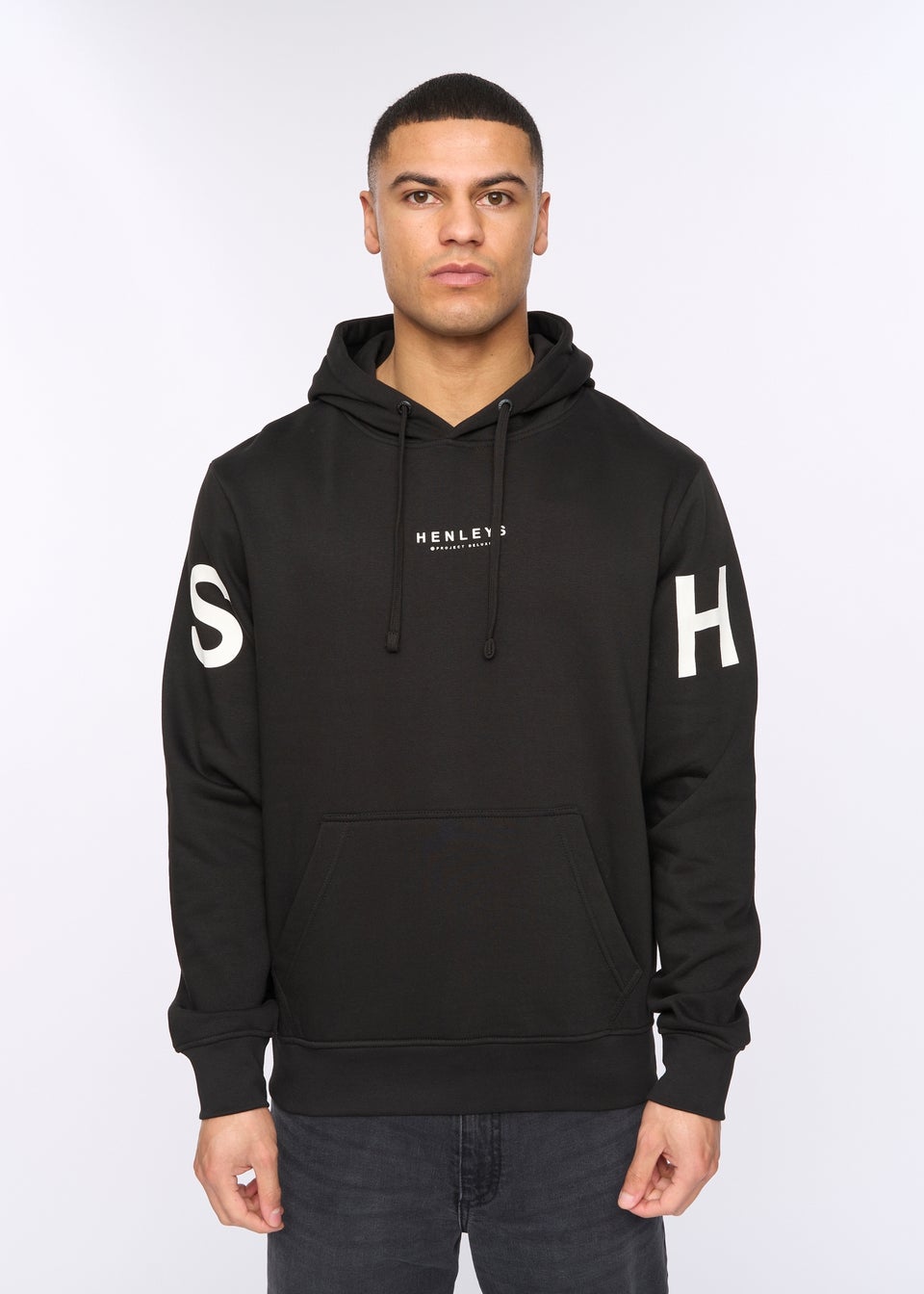 Henleys Black Hensleeve Hoodie