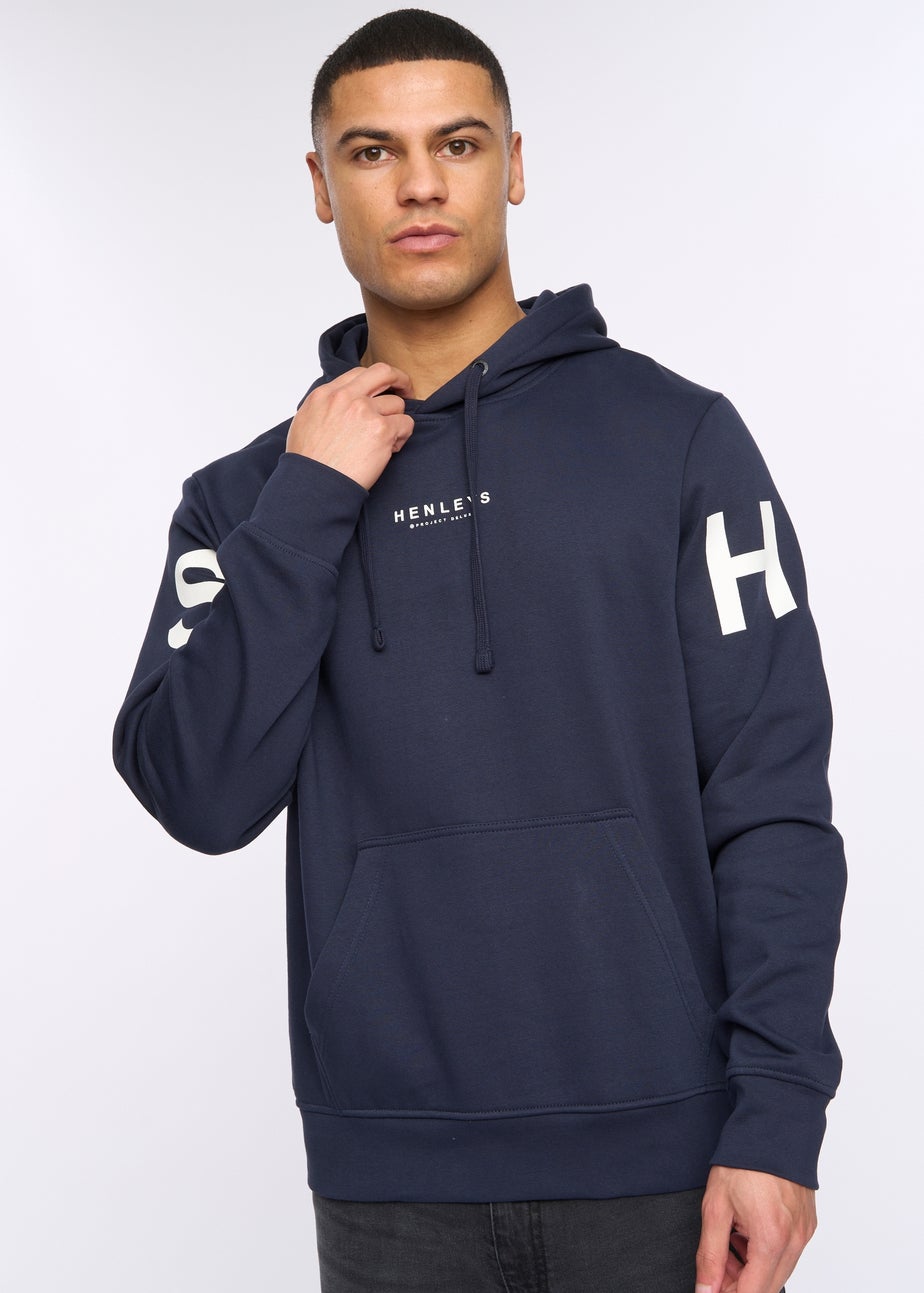 Henleys Navy Hensleeve Hoodie
