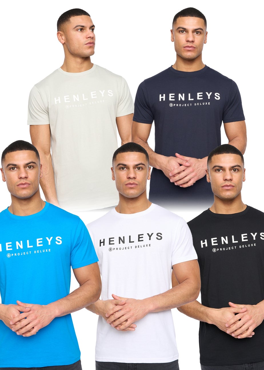 Henleys Assorted Henyfront T-Shirt 5 pack