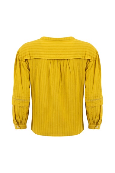 Weird Fish Antique Moss Skyler Seersucker Cotton Blouse