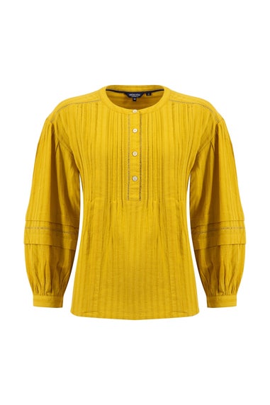 Weird Fish Antique Moss Skyler Seersucker Cotton Blouse