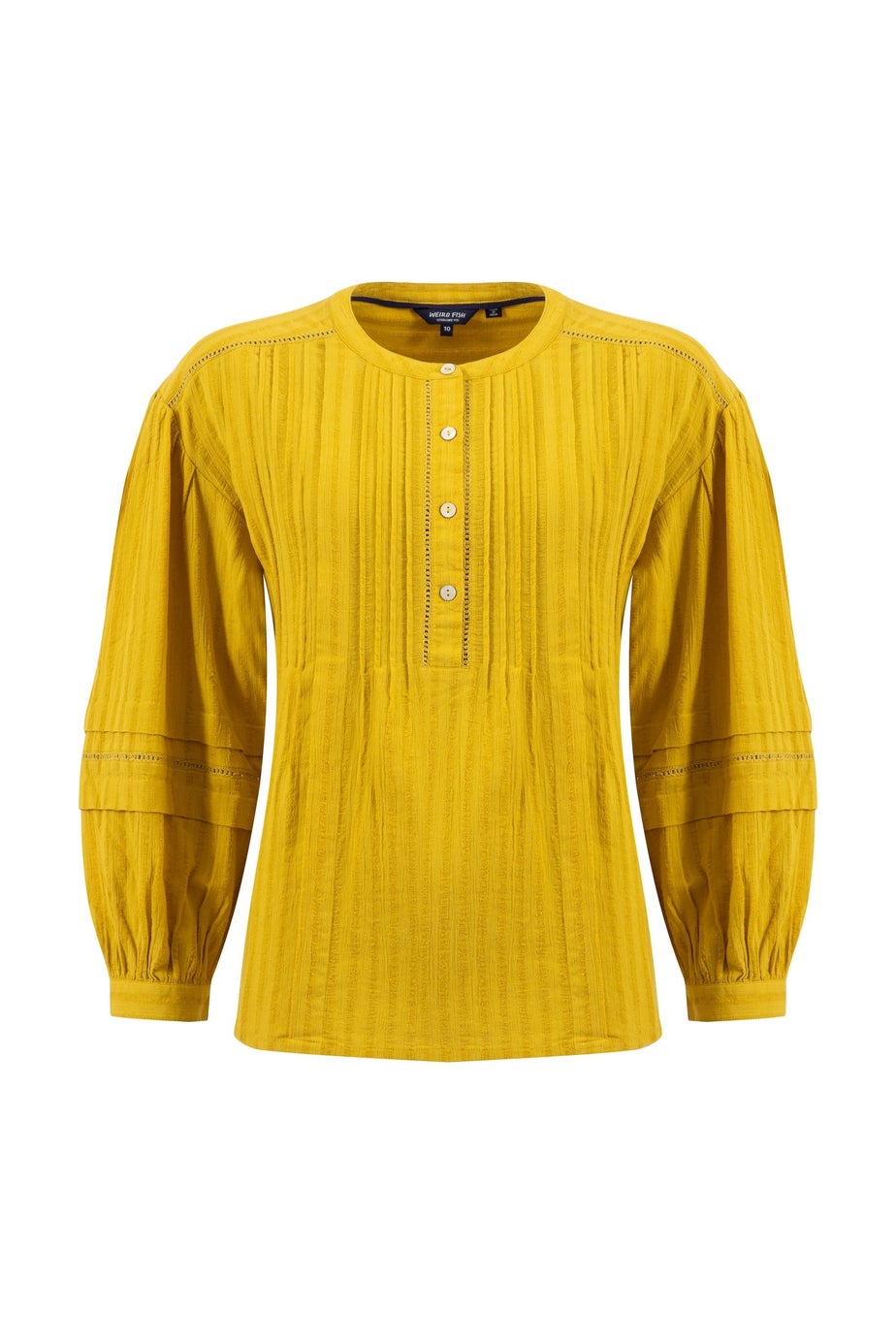 Weird Fish Antique Moss Skyler Seersucker Cotton Blouse