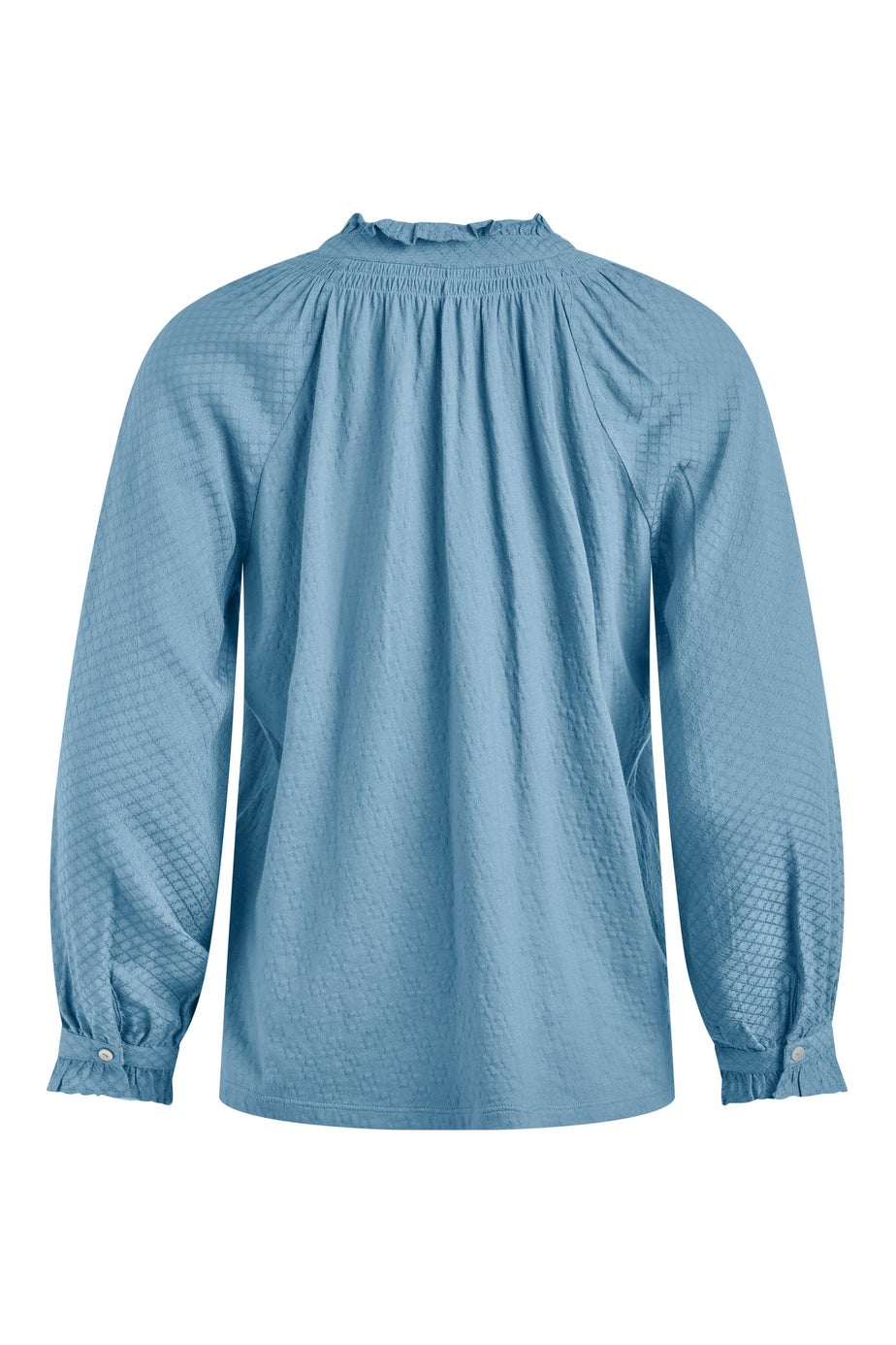 Weird Fish Lake Blue Donna Frilly Edge Dobby Shirt