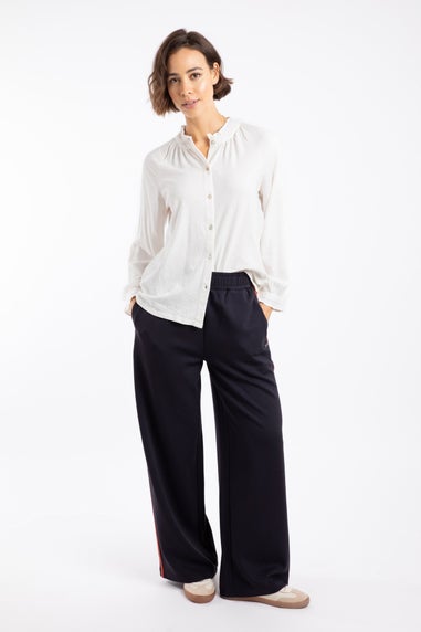 Weird Fish White Donna Frilly Edge Dobby Shirt