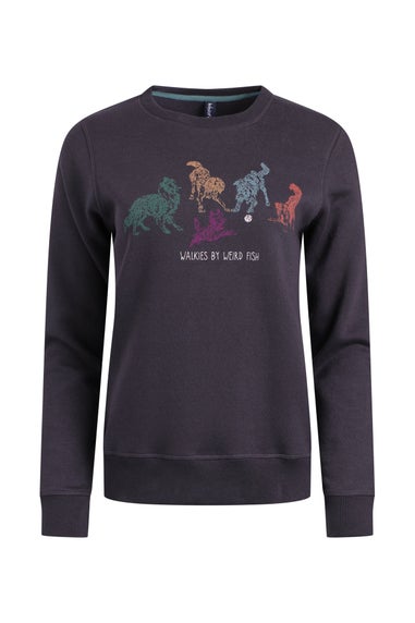 Weird Fish Midnight Chidham Graphic Crew Neck Sweatshirt