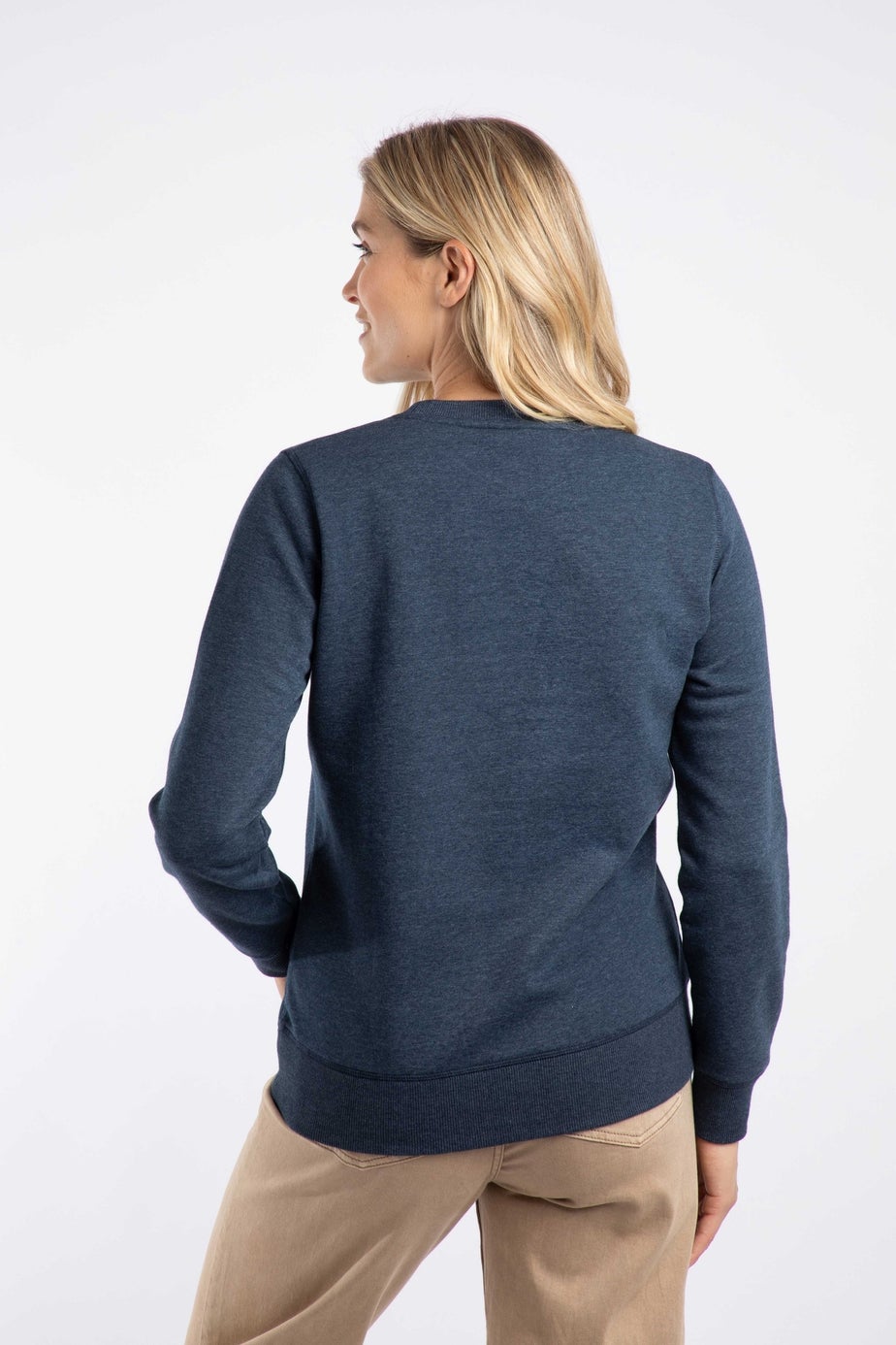 Weird Fish Navy Chidham Graphic Crew Neck Sweatshirt