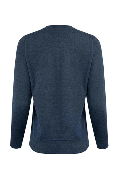 Weird Fish Navy Chidham Graphic Crew Neck Sweatshirt