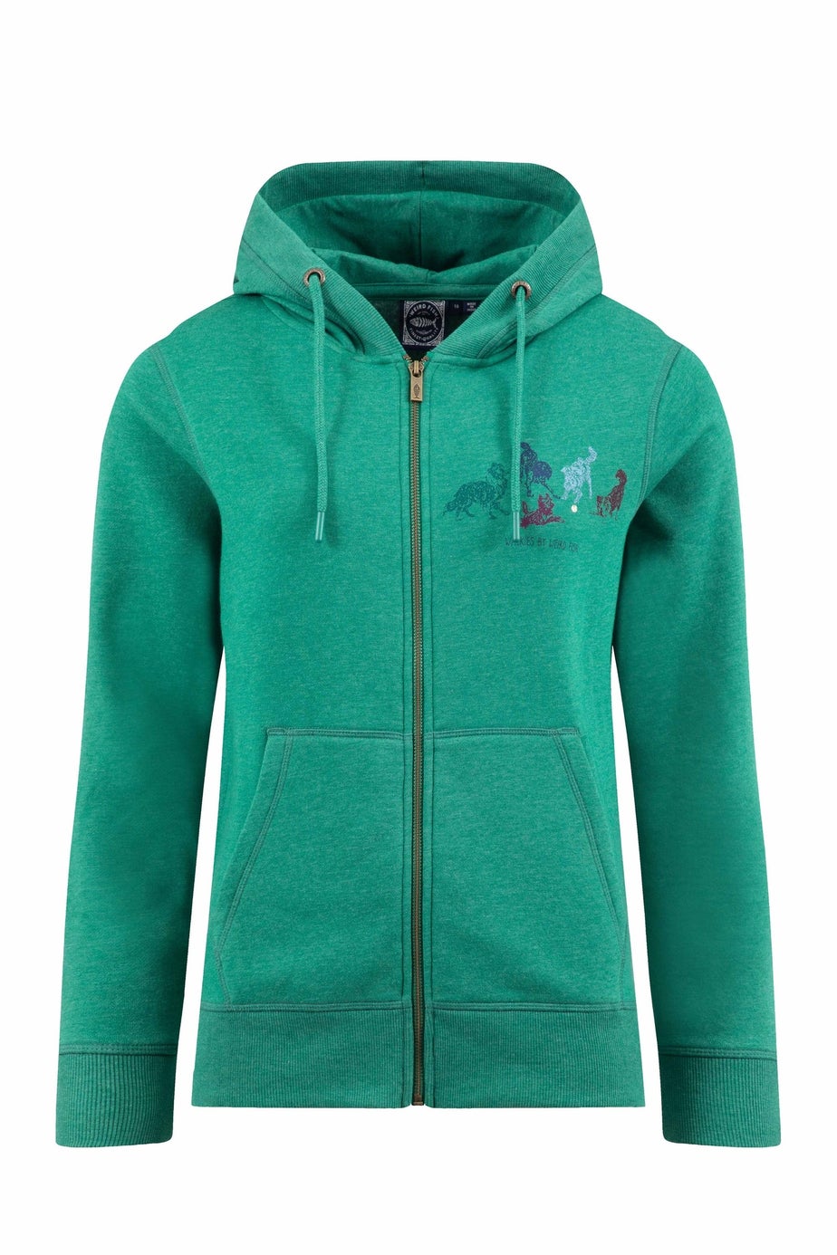 Weird Fish Green Ivy Franchises Graphic Full Zip Hoodie