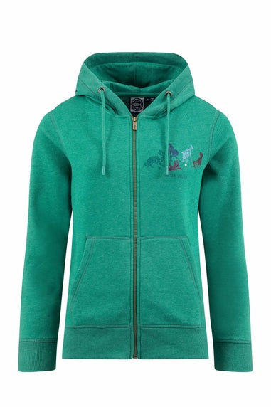 Weird Fish Green Ivy Franchises Graphic Full Zip Hoodie