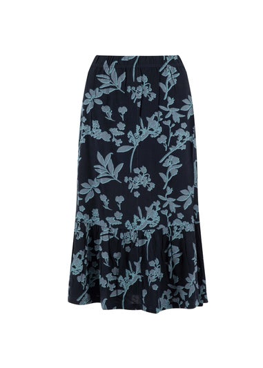Weird Fish Spring Lake Minnerve Tiered Printed Midi Skirt