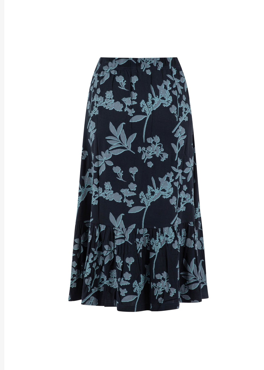 Weird Fish Spring Lake Minnerve Tiered Printed Midi Skirt