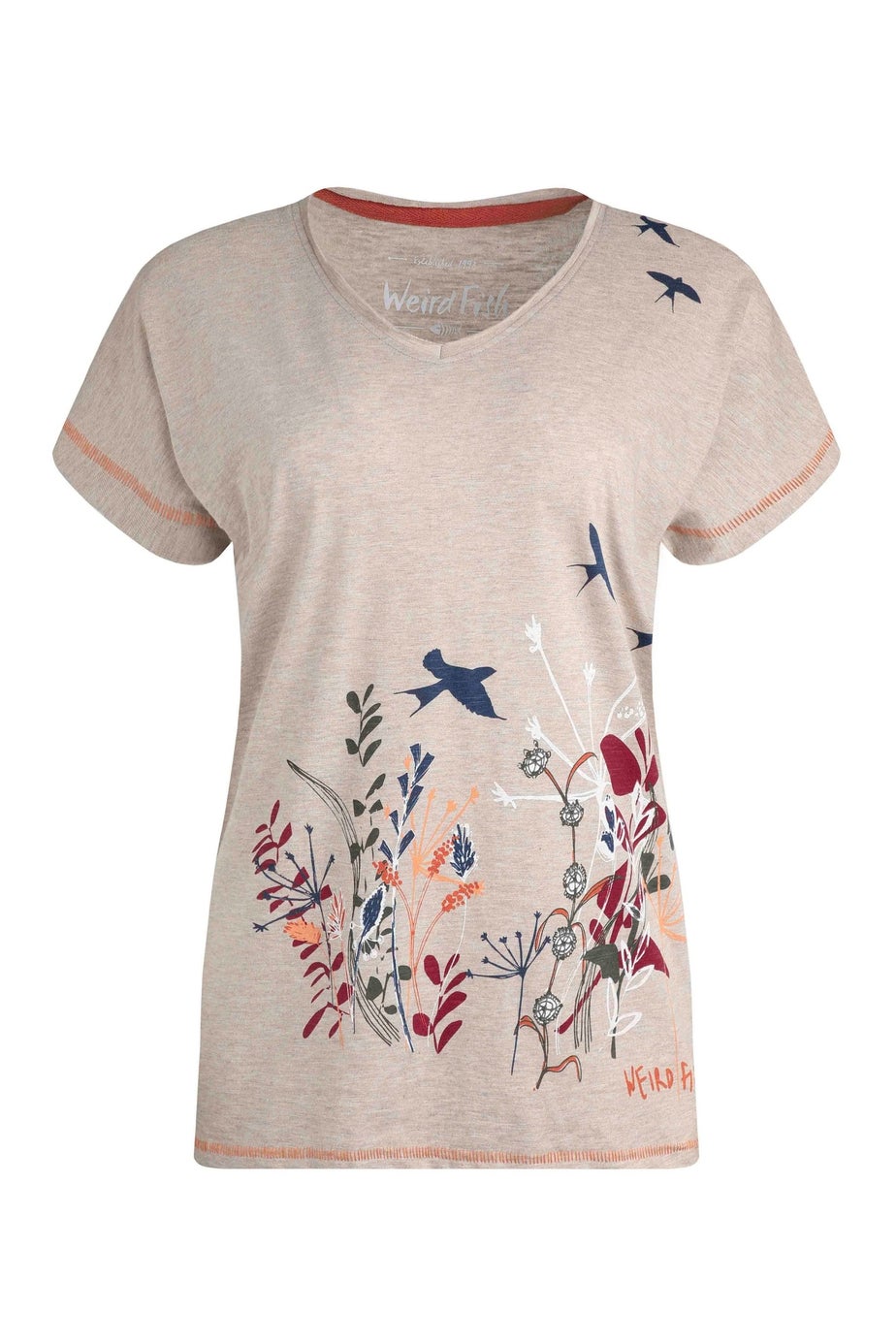 Weird Fish Sand Dune Swirling Swallows Printed Graphic T-Shirt