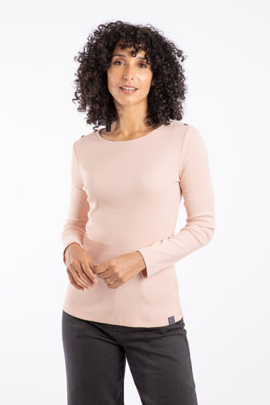 Weird Fish Tea Rose Maine Ribbed Outfitter T-Shirt