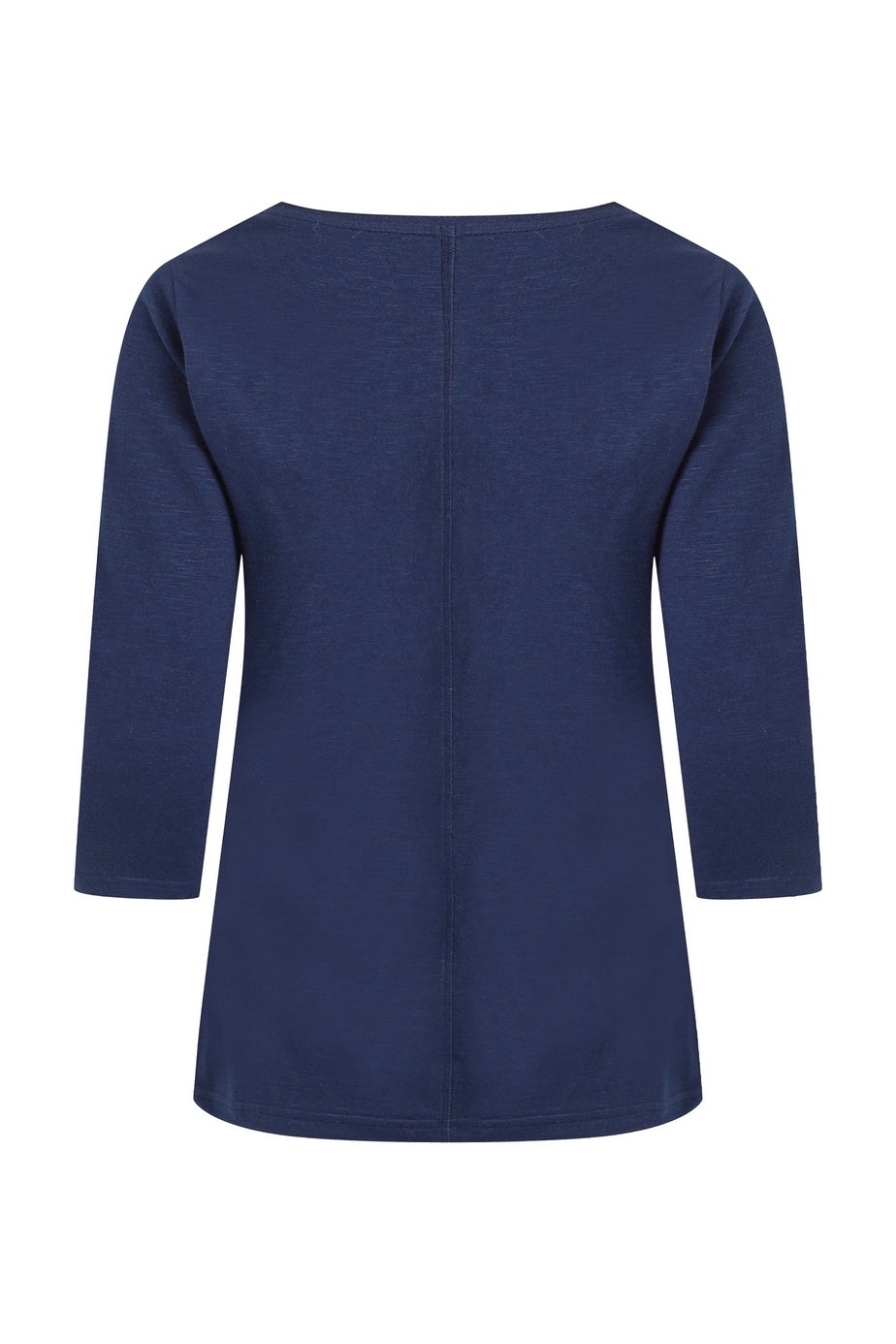 Weird Fish Navy Flower Power Front Print 3/4 Sleeve Graphic T-Shirt