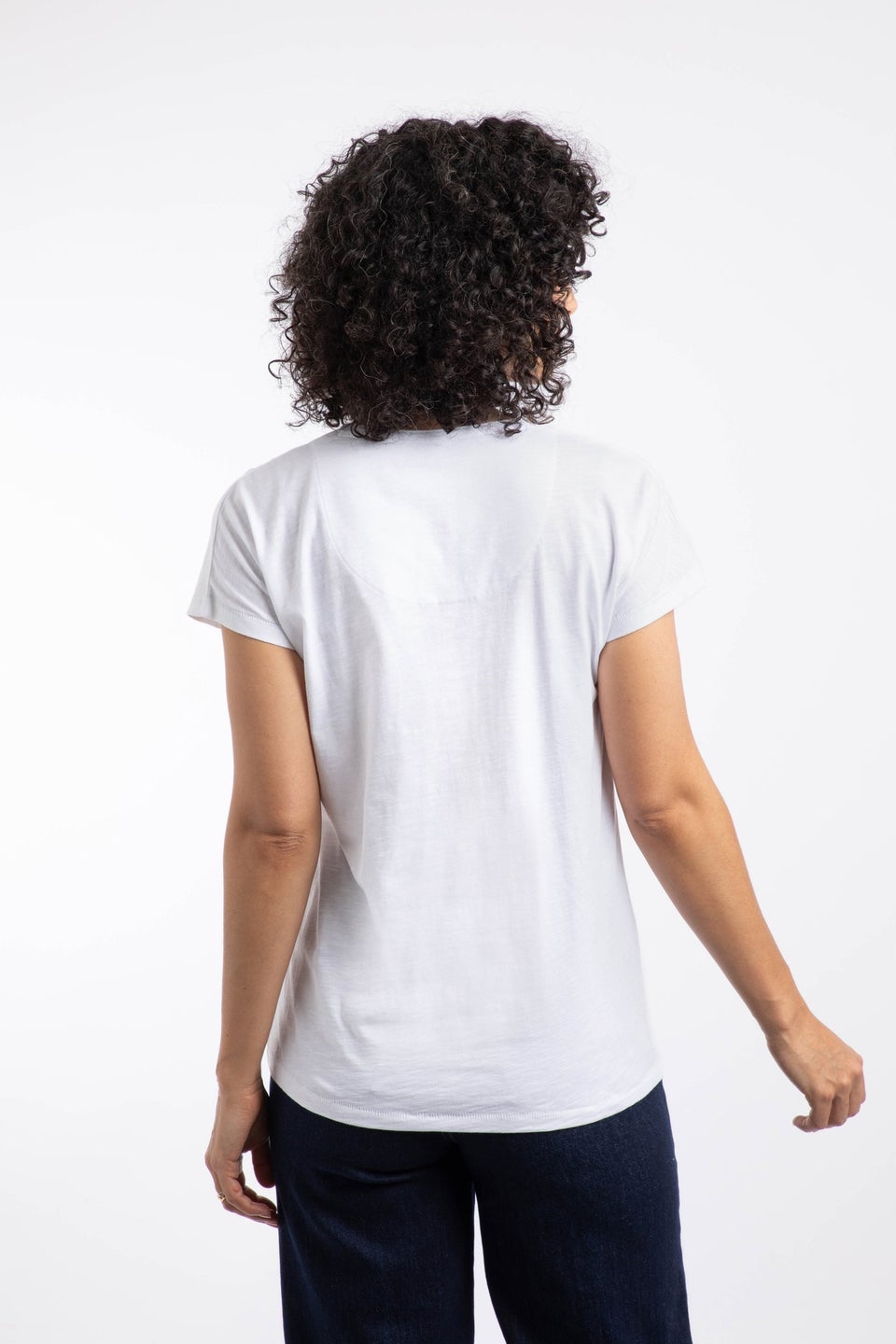 Weird Fish White Watercolour Flower Front Print Graphic T-Shirt