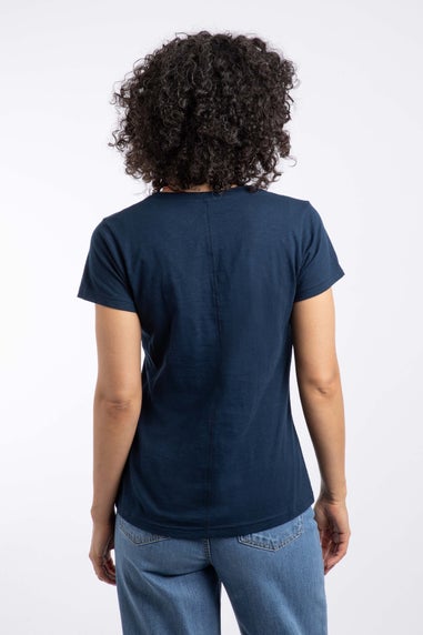 Weird Fish Navy Wild Ponies Front Print Graphic T-Shirt